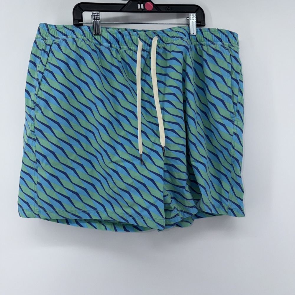 Fair Harbor Mastos-Anchor Trunk Shorts Mens XXXL Green Seabay Lined Swim Trunks
